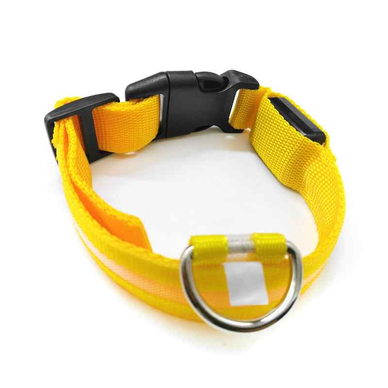 Nylon glowing solid colour pet collar