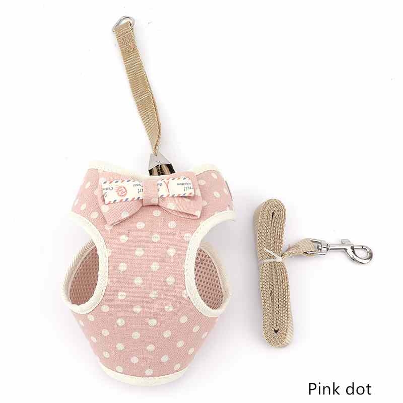 Oxford cloth bows  different colors pet harness with leash