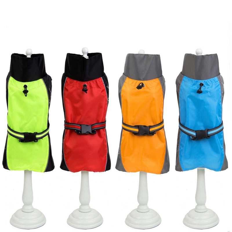 Polyester Dog Cape Orange Blue Red Green Raincoat