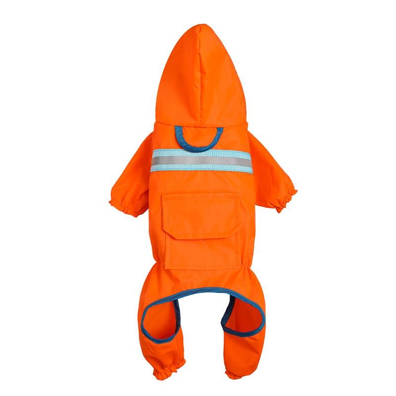 Pu Translucent orange blue red black pet raincoat