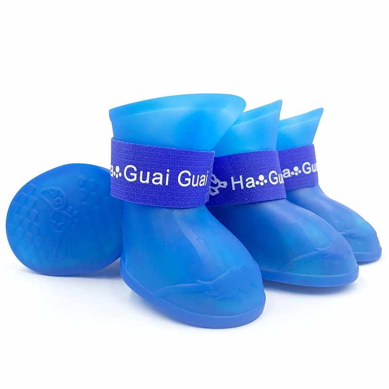 Non-slip waterproof pet silicone rain boots