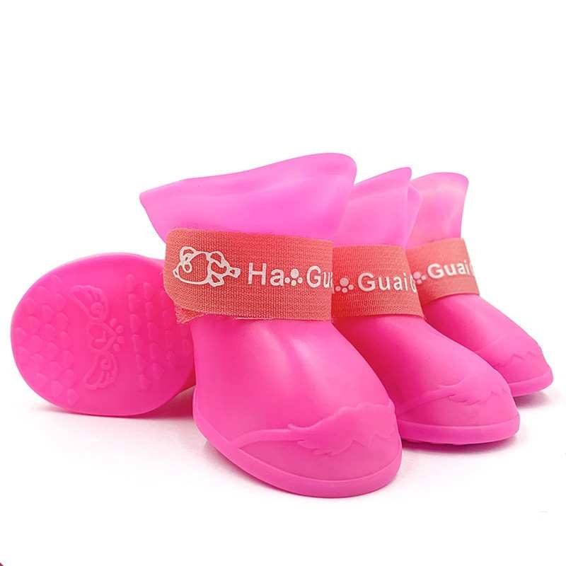 Non-slip waterproof pet silicone rain boots