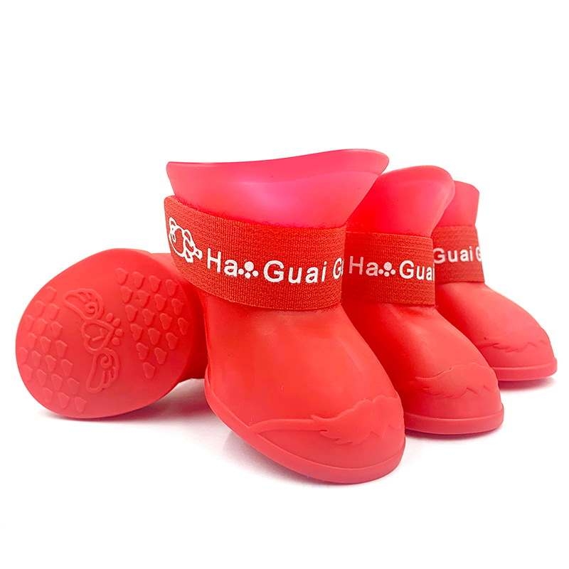 Non-slip waterproof pet silicone rain boots