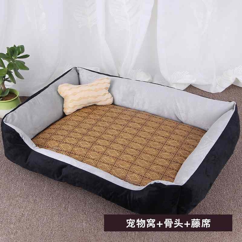 Black red white coffee blue cat and dog kennel with mat