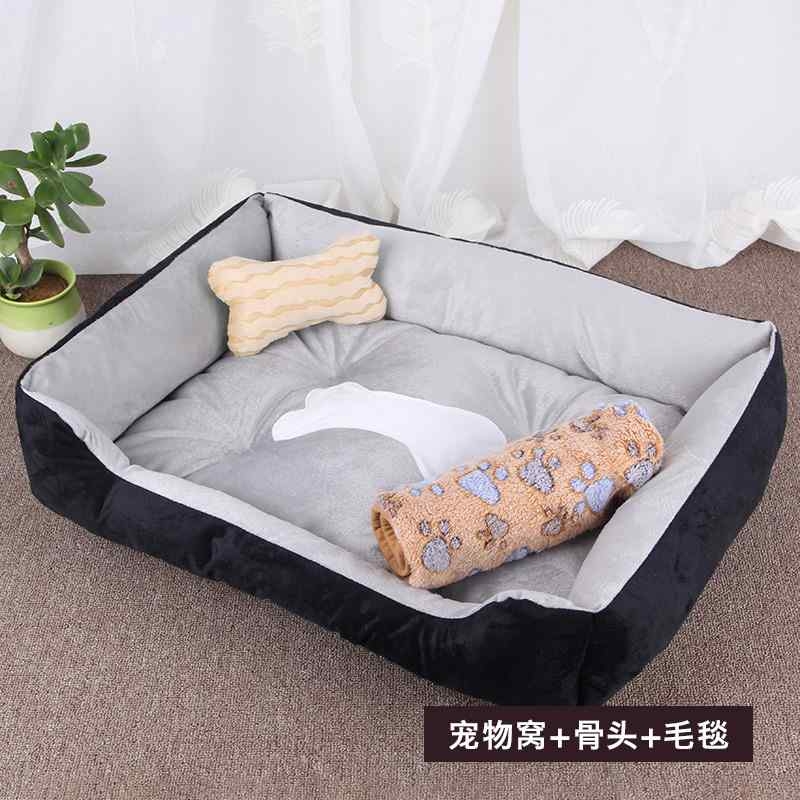 Black red white coffee blue cat and dog kennel with mat