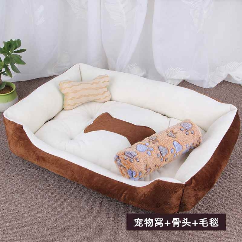 Black red white coffee blue cat and dog kennel with mat