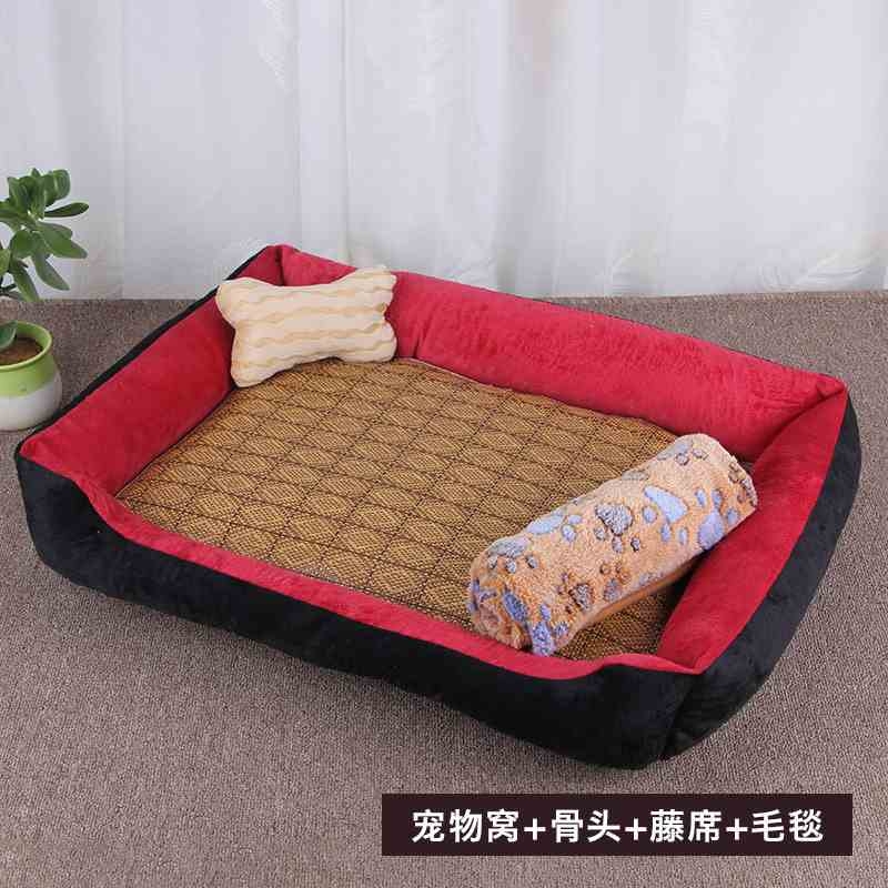 Black red white coffee blue cat and dog kennel with mats