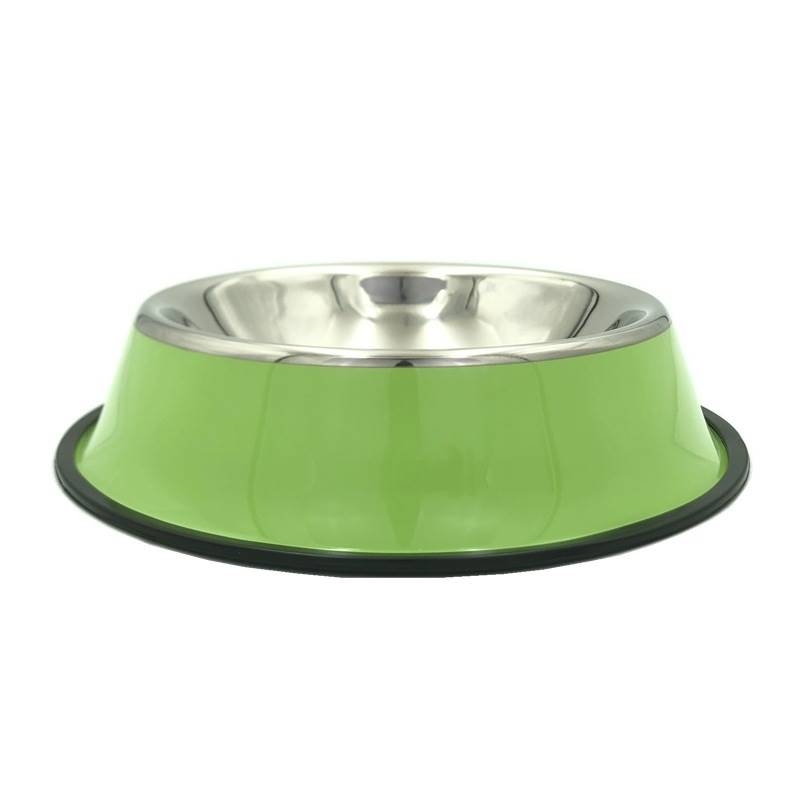 Anti-skid and anti-fall stainless steel pet bowl