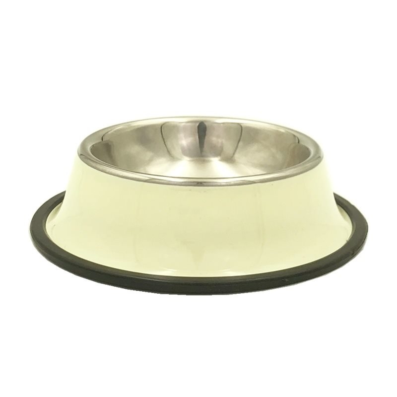 Anti-skid and anti-fall stainless steel pet bowl