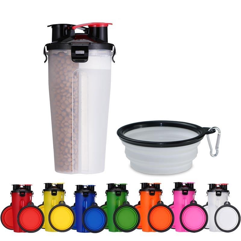 Portable Pet Drinking Bottle WITH Two Bowls