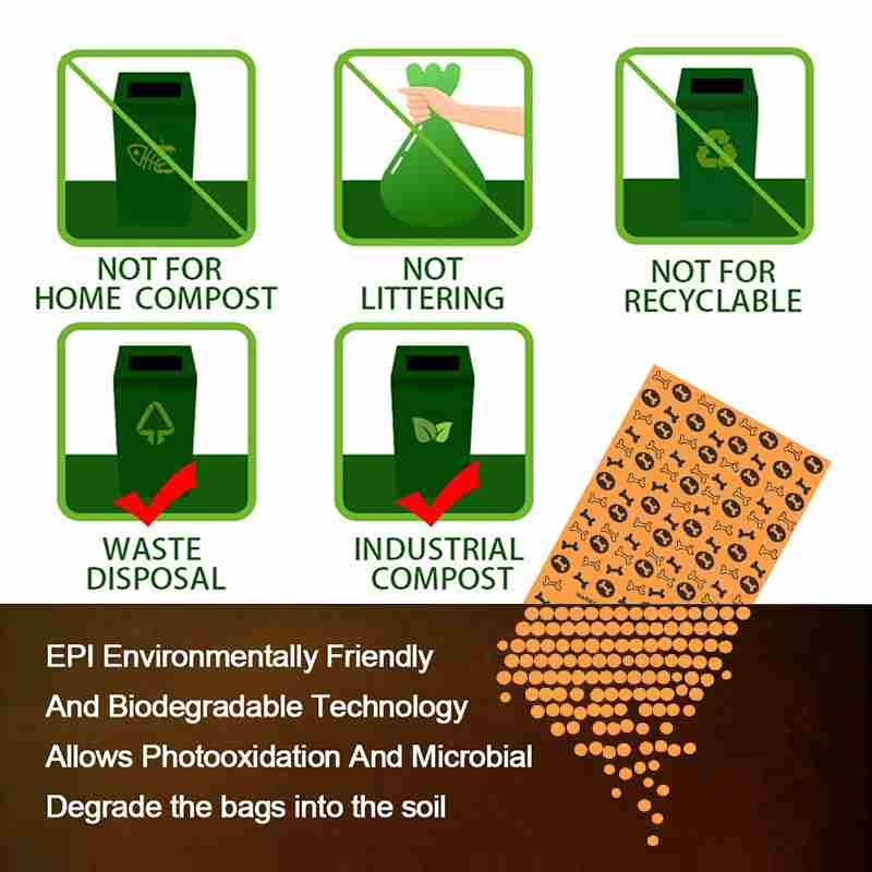 21 rolls degradable pet waste collection bag