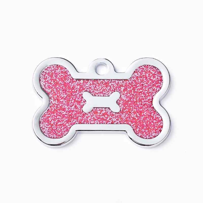 Wholesale bone shaped glitter pet tag
