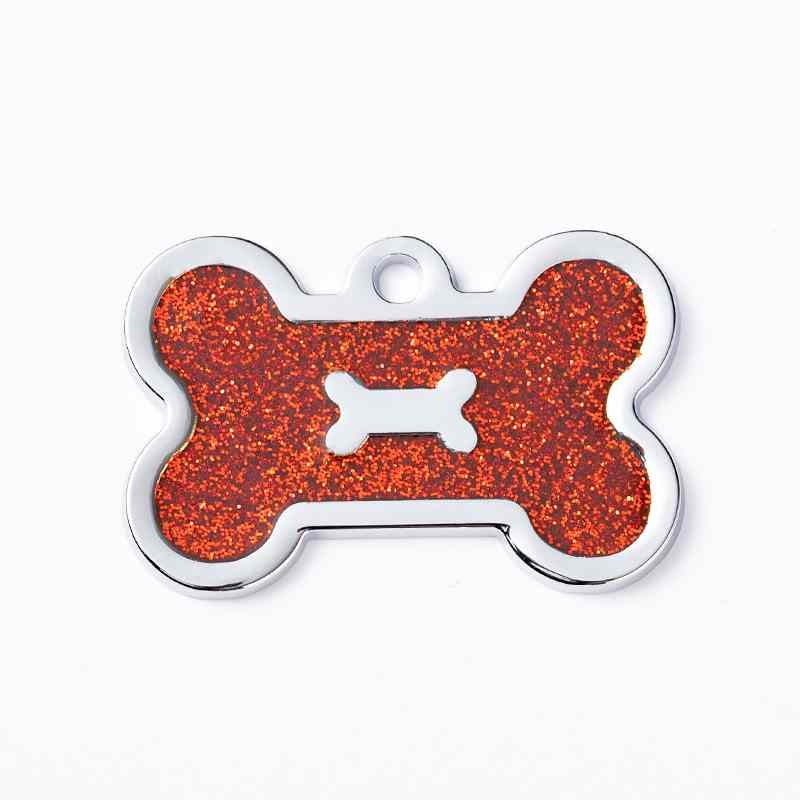 Wholesale bone shaped glitter pet tag