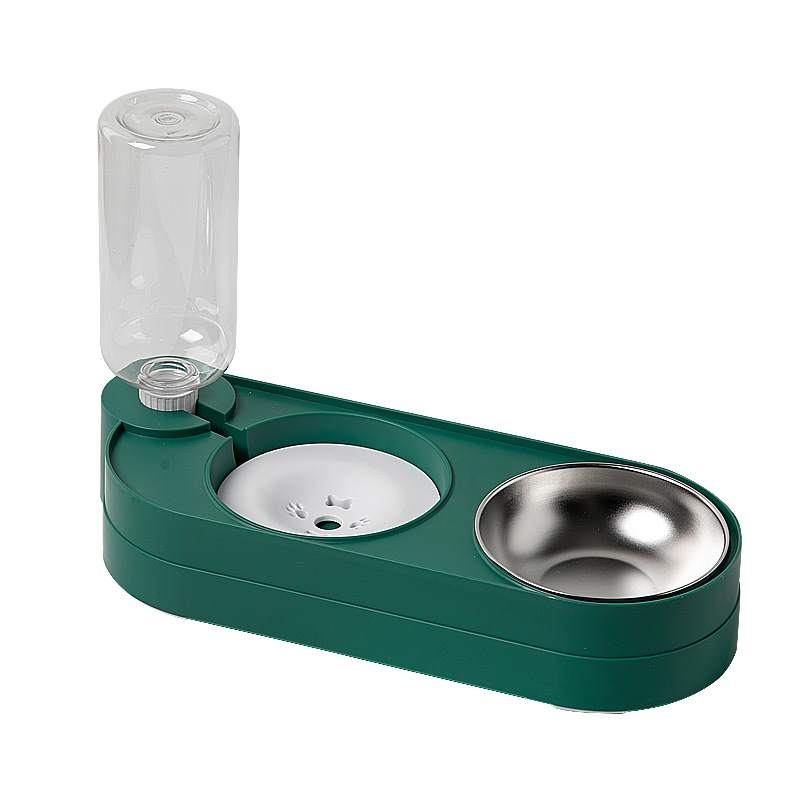 Food and water all-in-one pet bowl