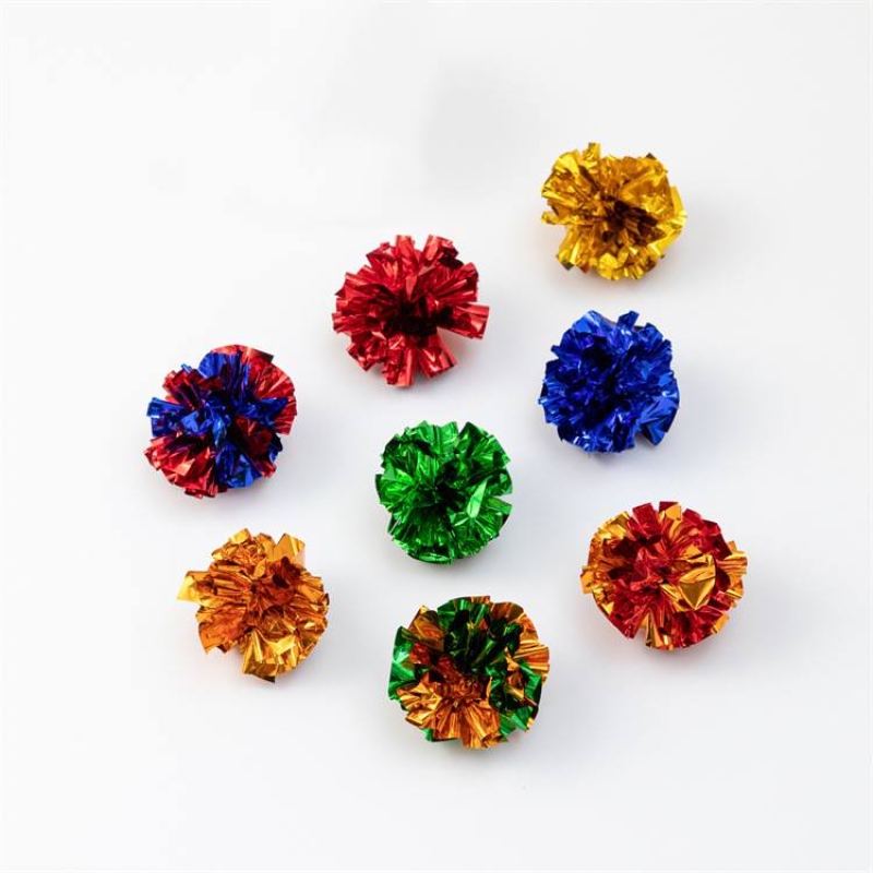 Cat Toy - Mixed Color Crinkle Balls