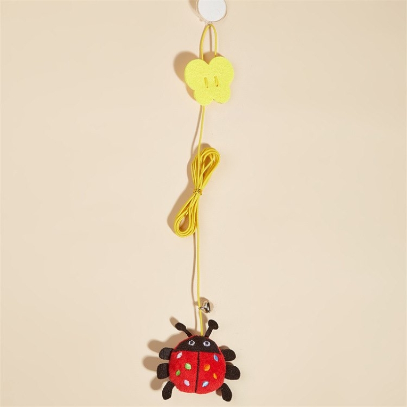 Starfish and ladybug hanging cat toy