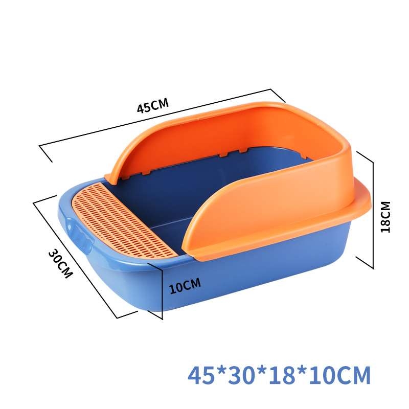 Semi-enclosed cat toilet