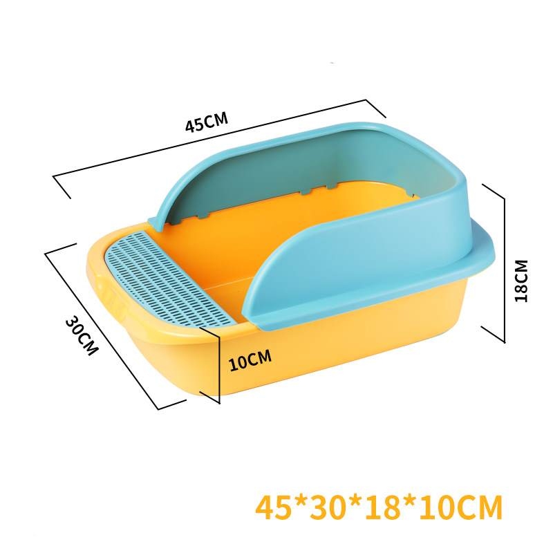 Semi-enclosed cat toilet